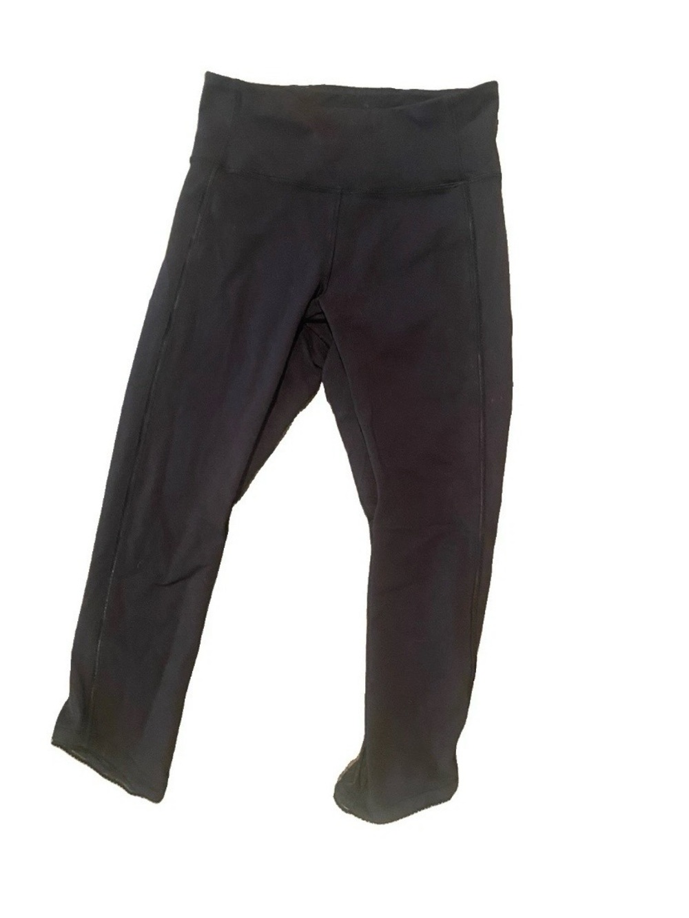 Lululemon Black High Rise Mesh Scalloped Hem Leggings Women's Size 6